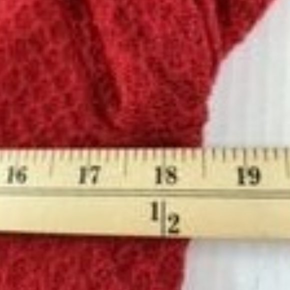 Style & Co Womens Red Cowl Neck Waffle Knit Tunic Size M with Pockets Coastal - Picture 8 of 10